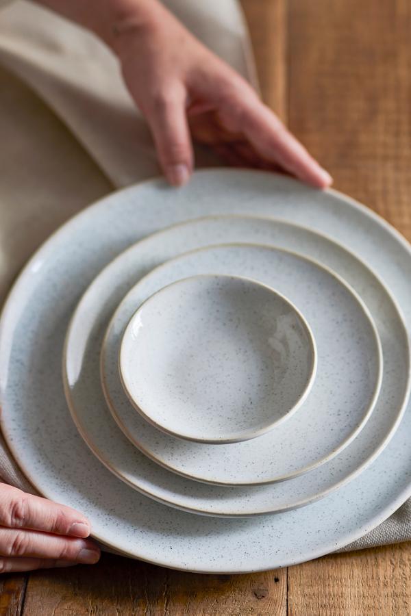 Bloomingville Addison Plate, White, Stoneware