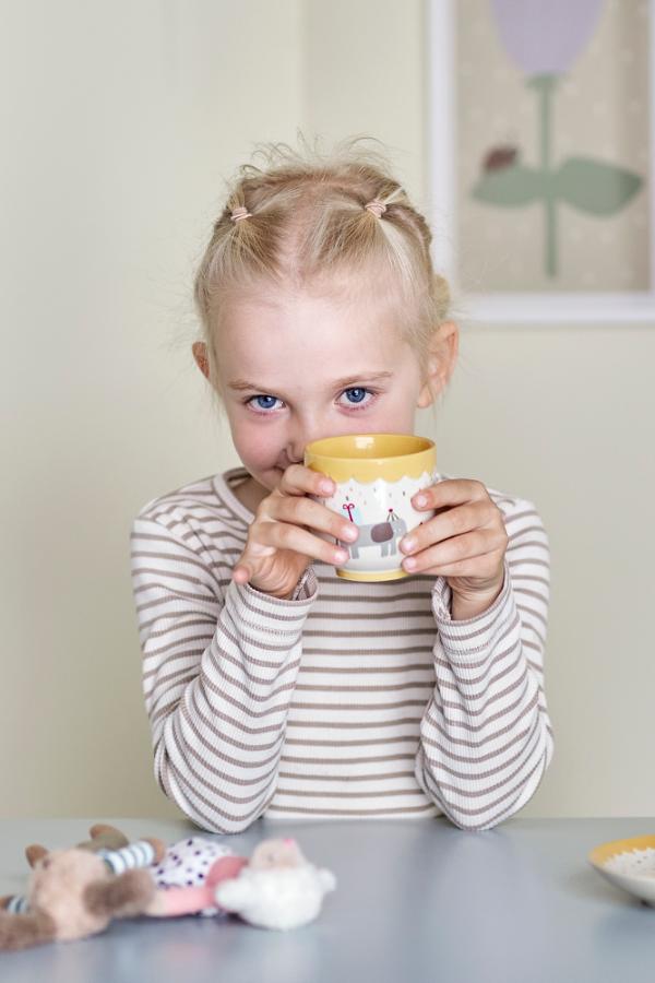 Bloomingville Mini Celebrate Cup, Yellow, Stoneware
