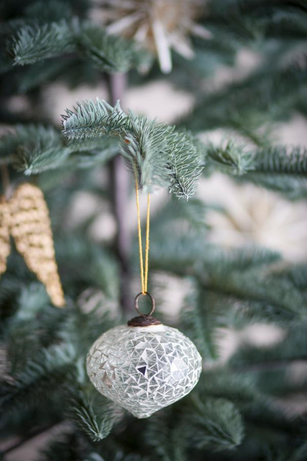 Bloomingville Nadine Ornament, White, Glass