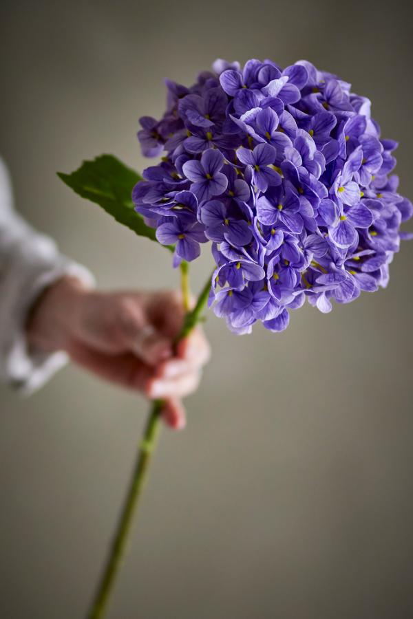 Bloomingville Hydrangea Stem, Purple, Artificial Flowers