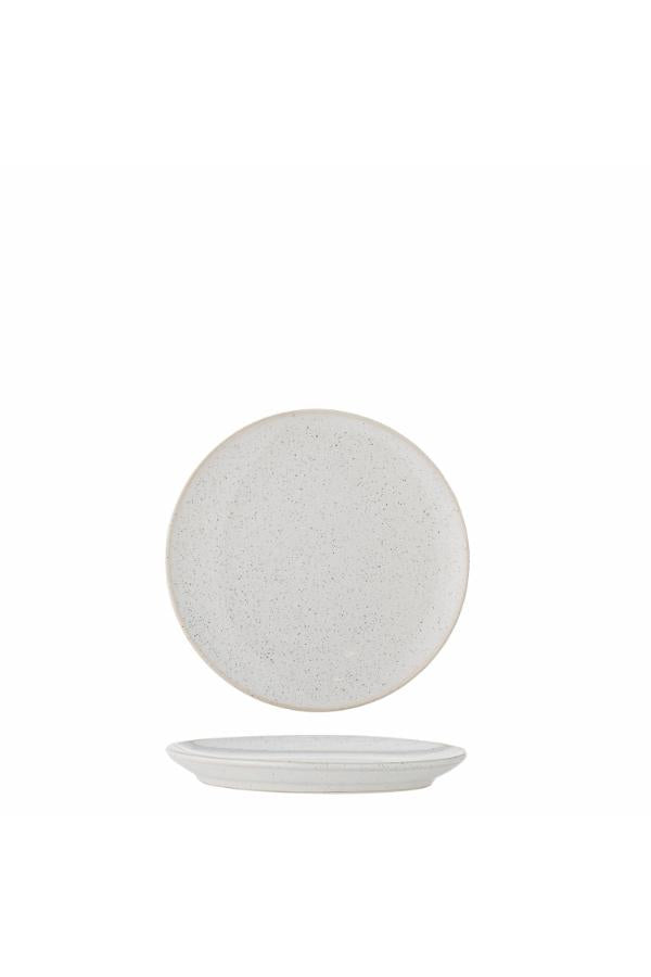 Bloomingville Addison Plate, White, Stoneware