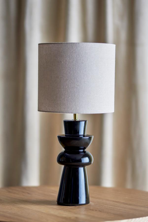 Bloomingville Lio Table lamp, Black, Stoneware