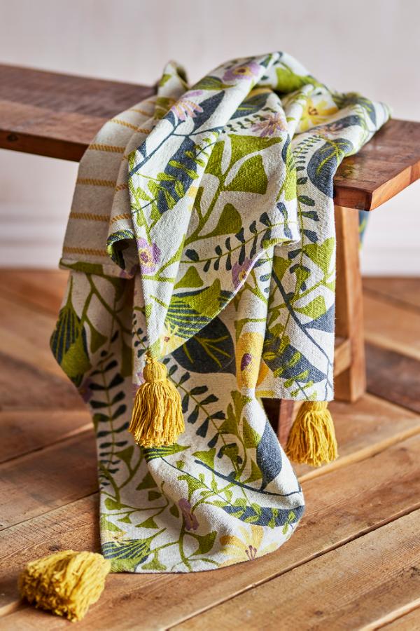 Creative Collection Camelie Throw, Multi, Recycled Cotton
