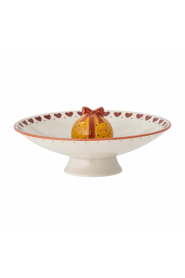 Bloomingville Jolly Pedestal Bowl, Multi, Stoneware