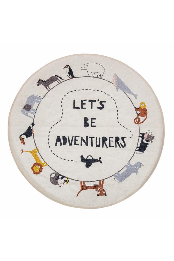 Bloomingville Mini Leopold Rug, Multi, Cotton