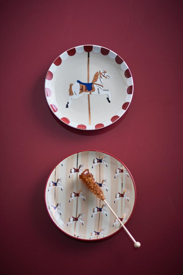 Bloomingville Merry-go-round Plate, Multi, Stoneware