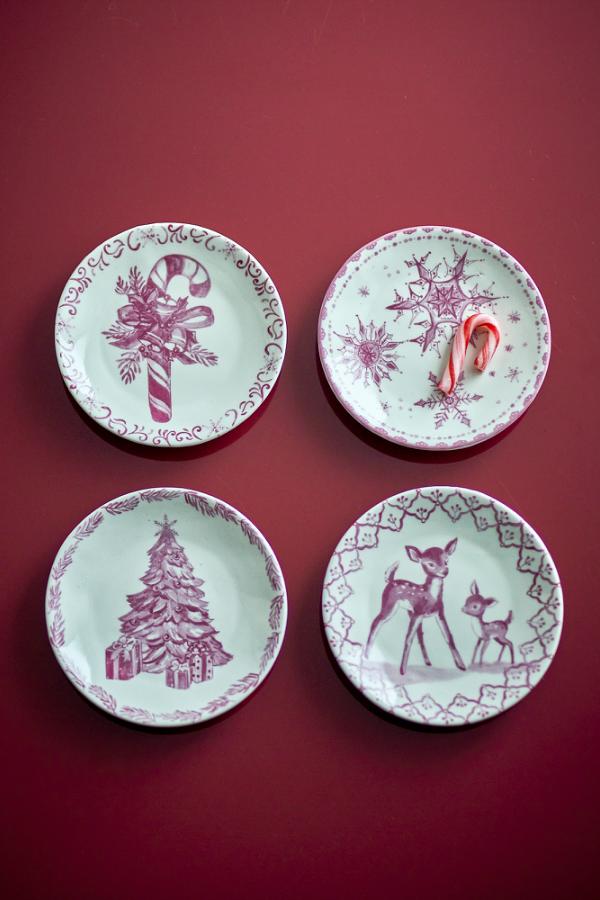 Bloomingville Wonderland Plate, Rose, Stoneware