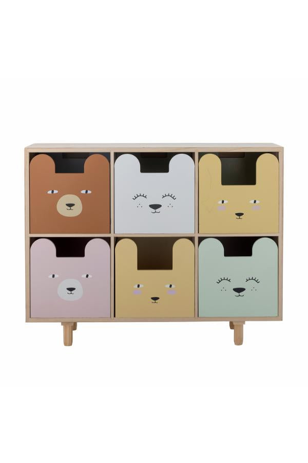 Bloomingville Mini Calle Bookcase w/Drawers, Multi, Paulownia