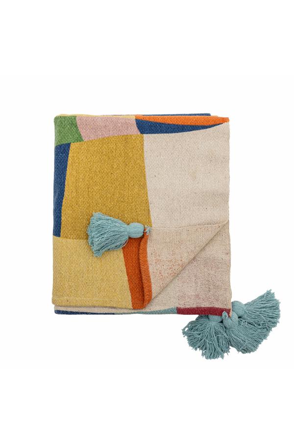 Bloomingville Mini Colorine Throw, Multi, Recycled Cotton