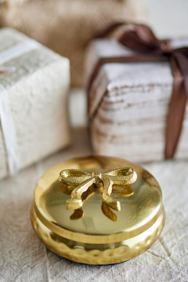 Bloomingville Meera Jar w/Lid, Gold, Metal