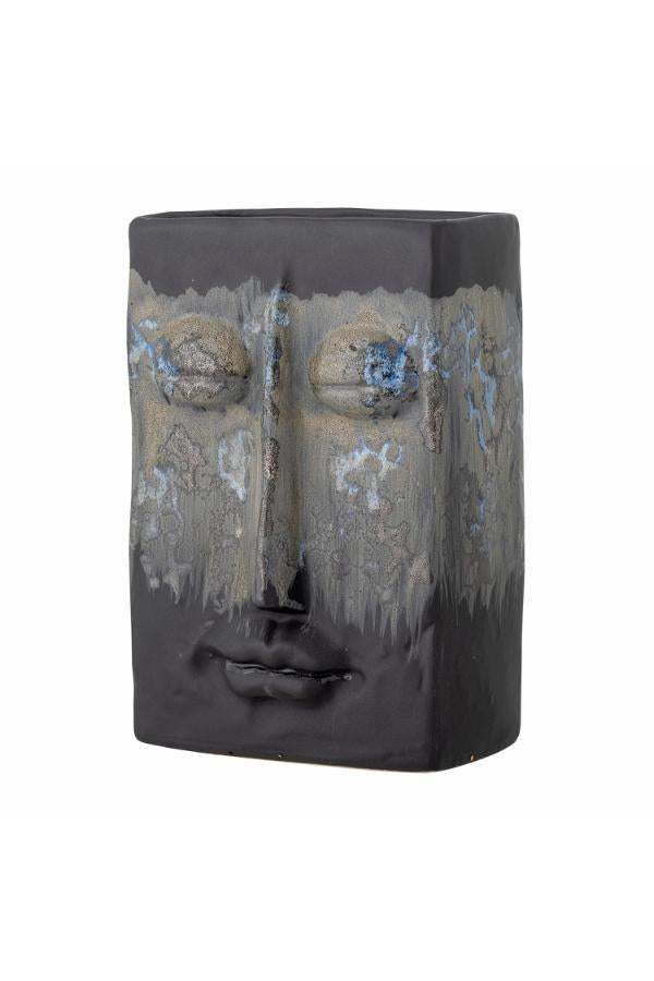 Bloomingville Nasru Vase, Black, Stoneware