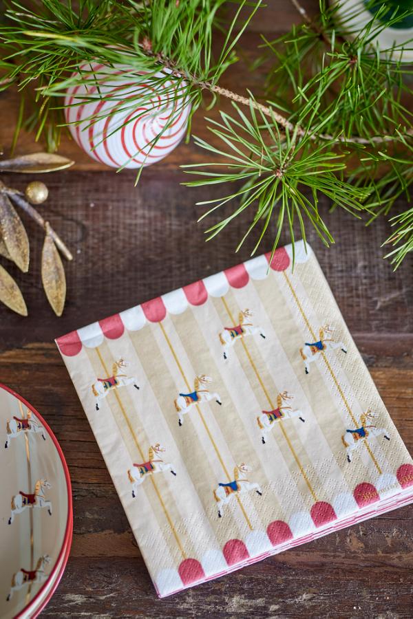 Bloomingville Merry-go-round Napkin, Multi, FSC®Mix, Paper