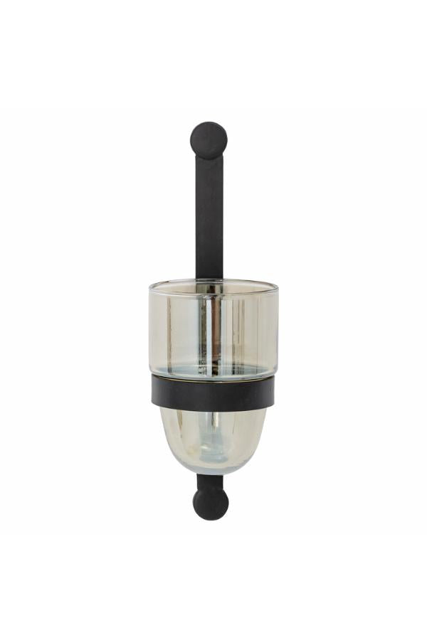 Bloomingville Jasmina Wall Votive, Black, Glass
