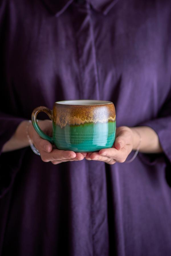 Bloomingville Sheen Cup, Green, Stoneware