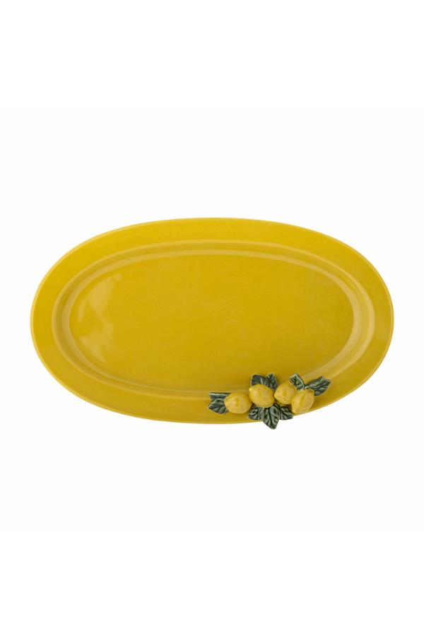 Creative Collection Limone Serving Plate, Yellow, Stoneware