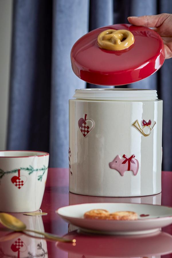 Bloomingville Yule Jar w/Lid, Nature, Stoneware