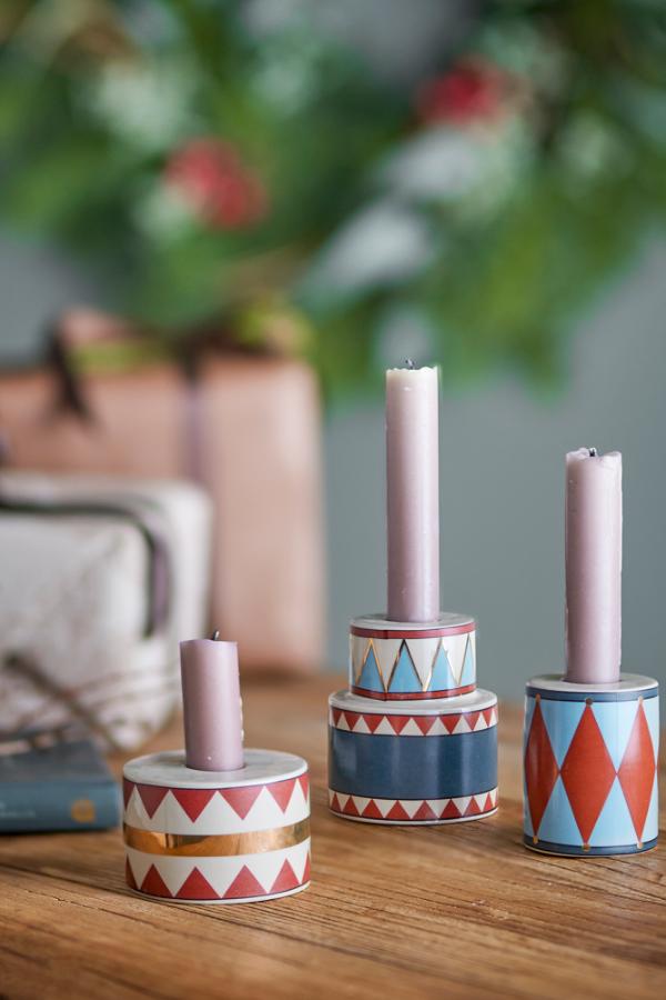 Bloomingville Bitja Candle Holder, Multi, Stoneware