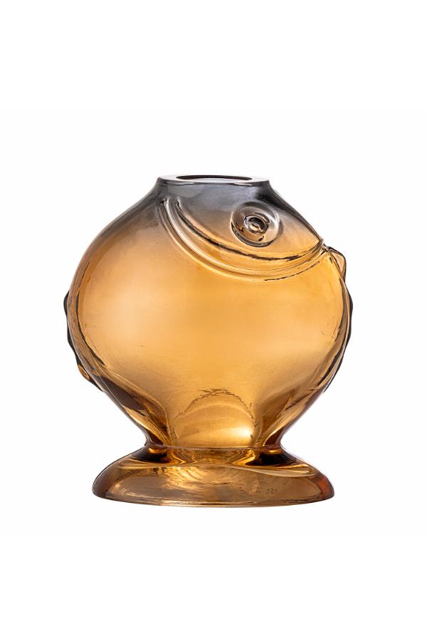 Creative Collection Varga Vase, Yellow, Glass