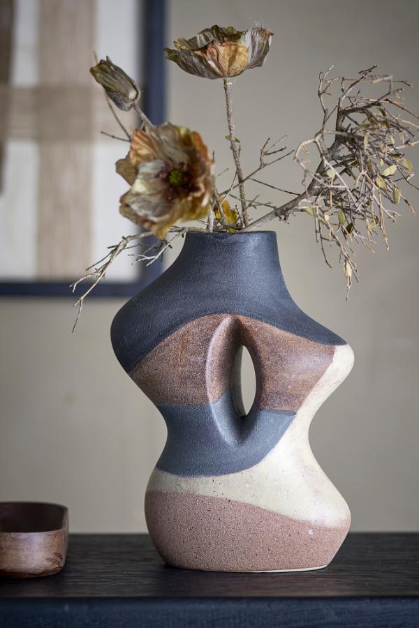 Bloomingville Vica Vase, Brown, Stoneware
