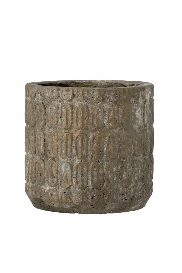 Bloomingville Benas Deco Flowerpot, Grey, Cement
