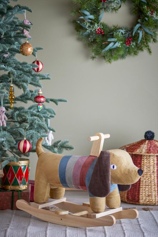 Bloomingville Mini Charlie Rocking Toy, Dog, Multi, Polyester