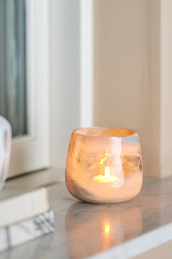 Bloomingville Imran Votive, Grey, Recycled Glass