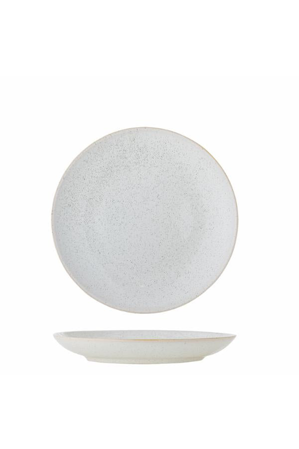 Bloomingville Addison Plate, White, Stoneware