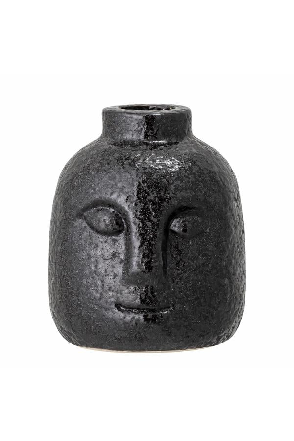 Bloomingville Eliot Candle Holder, Black, Stoneware