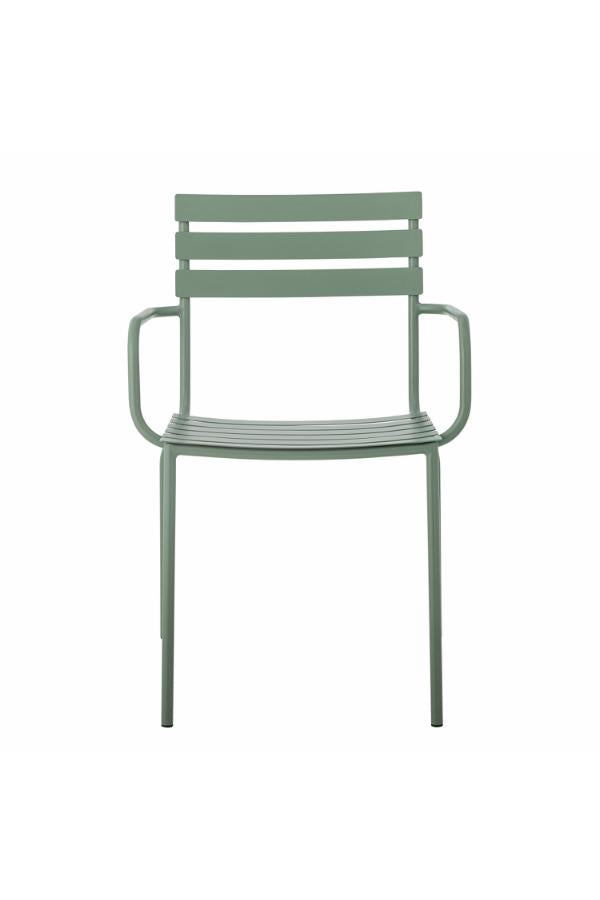 Bloomingville Monsi Dining Chair, Green, Galvanized Metal