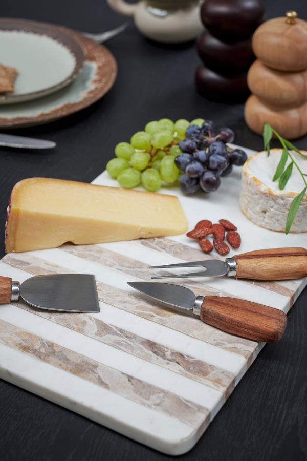 Bloomingville Novelle Cutting Board, White, Marble