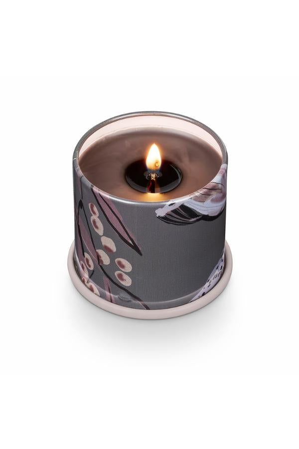 Illume Woodfire Demi Vanity Tin Candle, Brown,