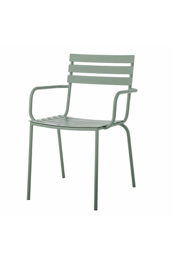 Bloomingville Monsi Dining Chair, Green, Galvanized Metal