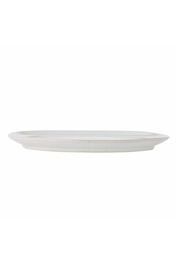 Bloomingville Addison Plate, White, Stoneware