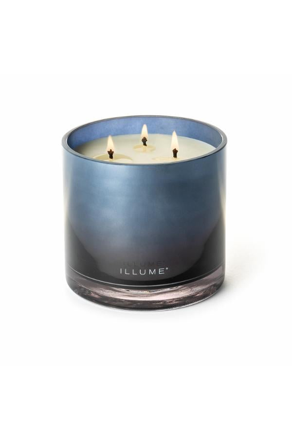 Illume Hidden Lake Statement Glass Candle, Blue,