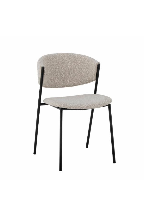 Bloomingville Marlo Dining Chair, White, Polyester
