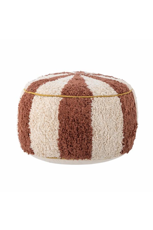 Bloomingville Mini Charoline Pouf, Brown, Cotton