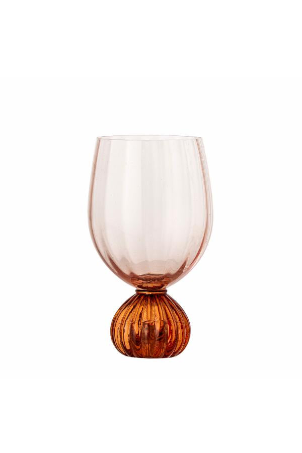 Bloomingville Taurin Wine Glass, Rose, Glass