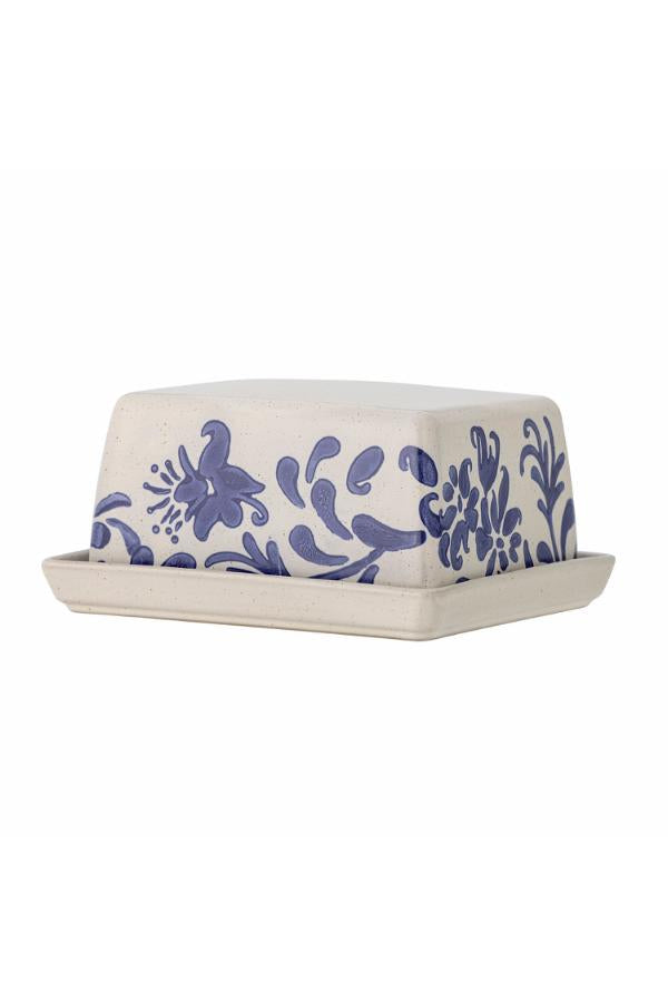 Creative Collection Petunia Butter Box, Blue, Stoneware