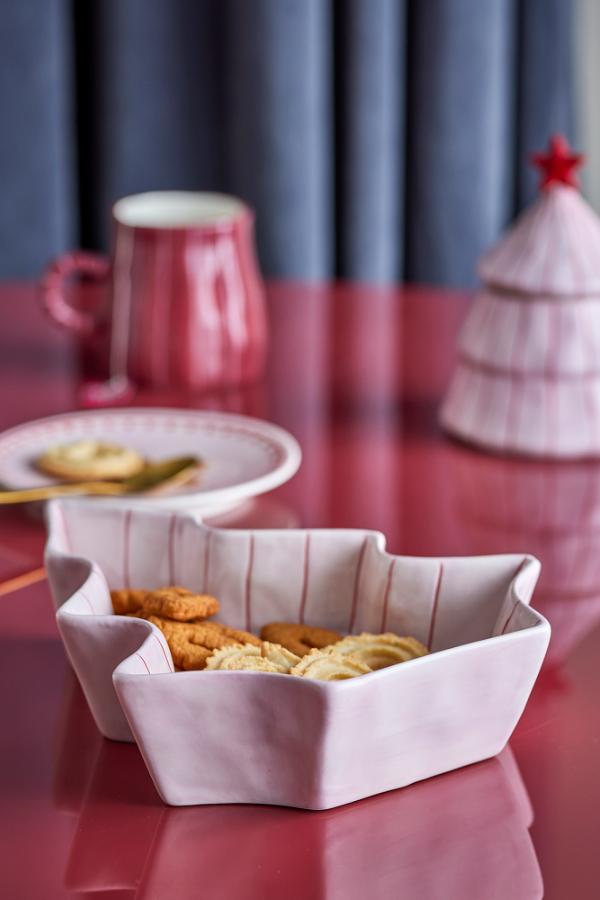 Bloomingville Shirly Serving Plate, Rose, Stoneware