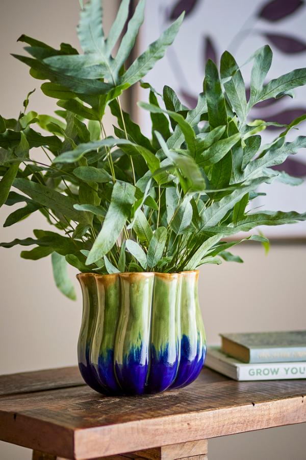 Creative Collection Jenner Flowerpot, Green, Stoneware