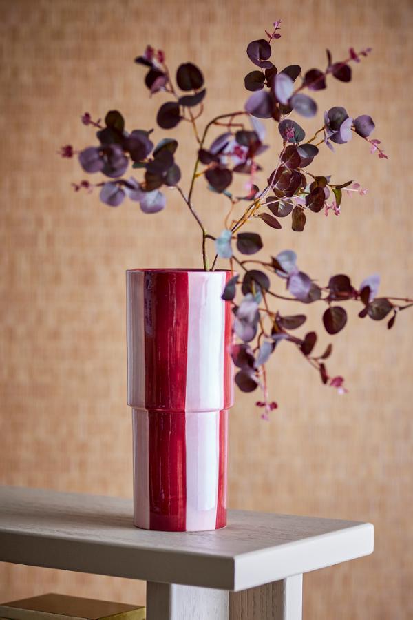 Bloomingville Floki Vase, Red, Stoneware