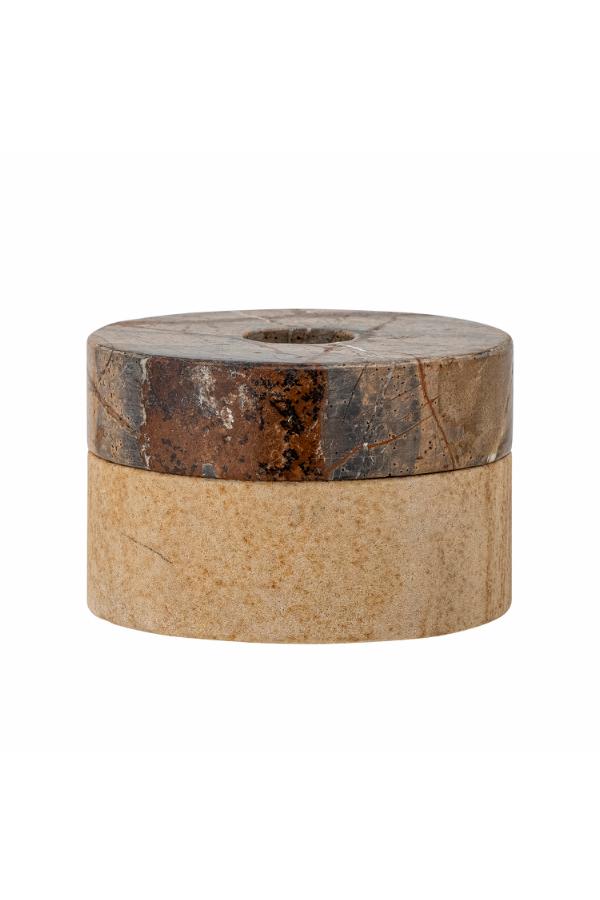 Bloomingville Dalin Votive & Candle Holder, Brown, Sandstone