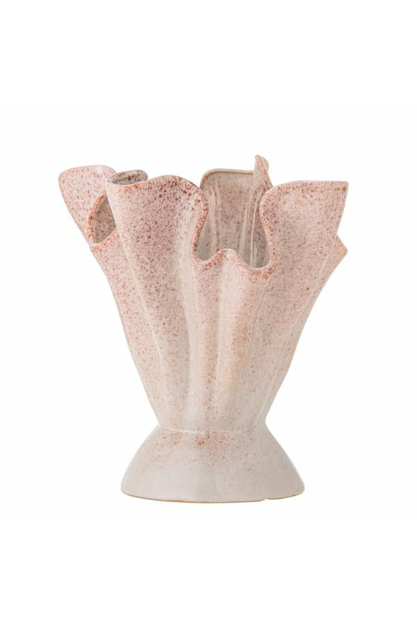 Bloomingville Plier Vase, Rose, Stoneware