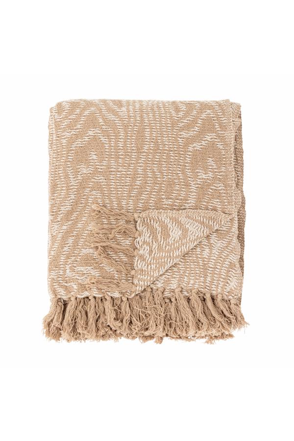 Bloomingville Okapi Throw, Brown, Recycled Cotton