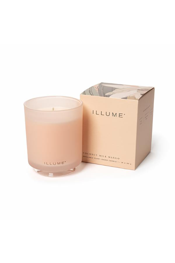 Illume Coconut Milk Mango Box Glass Candle, Rose,