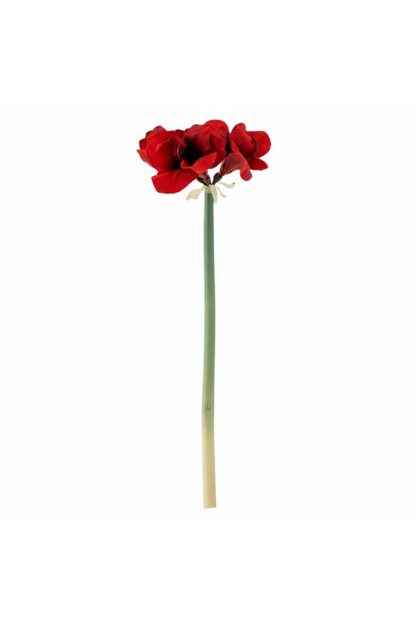 Bloomingville Amaryllis Stem, Red, Artificial Flowers