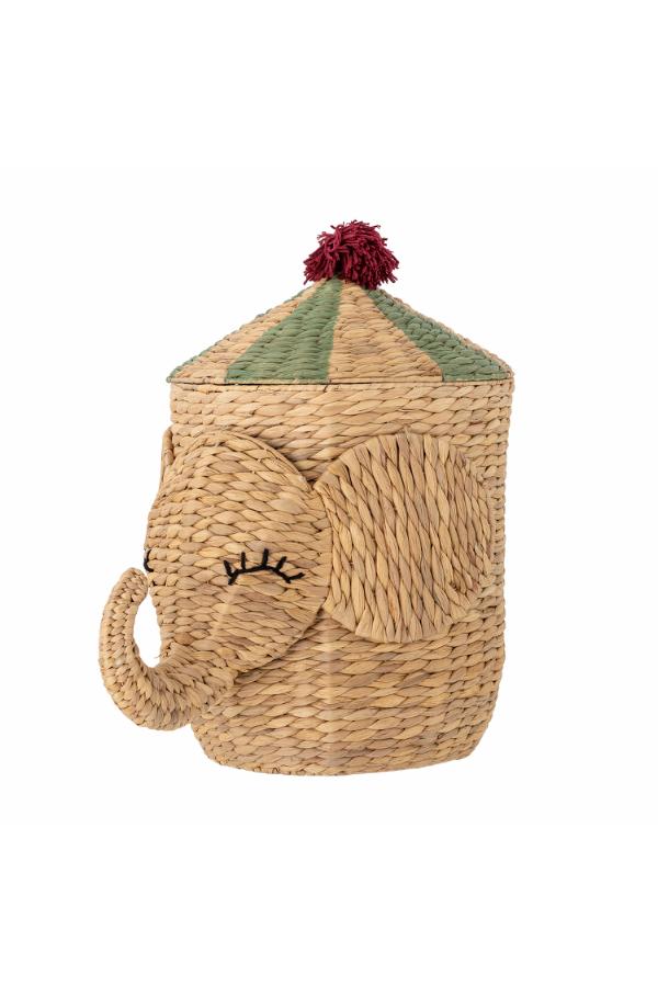 Bloomingville Mini Bobo Basket w/Lid, Nature, Water Hyacinth