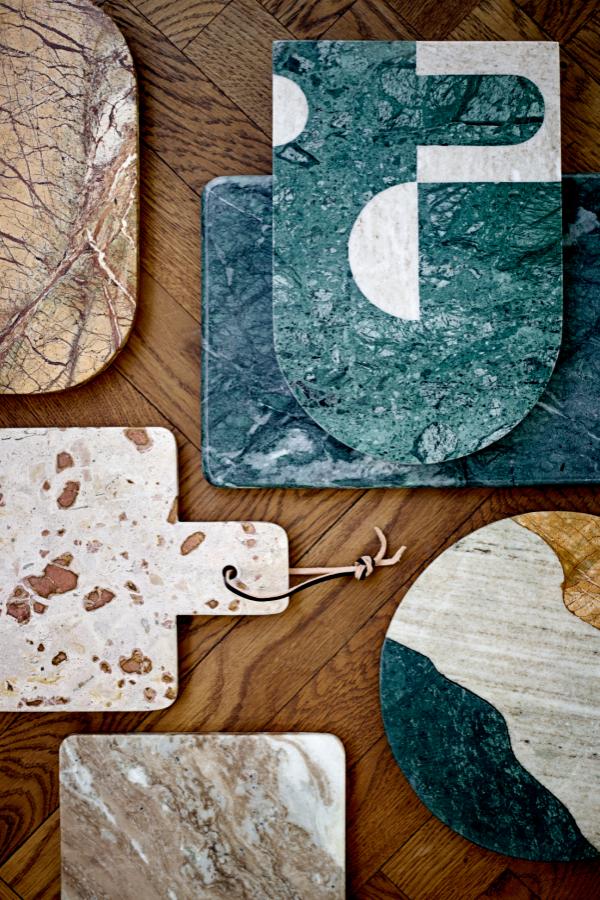 Bloomingville Nukaka Cutting Board, Brown, Marble