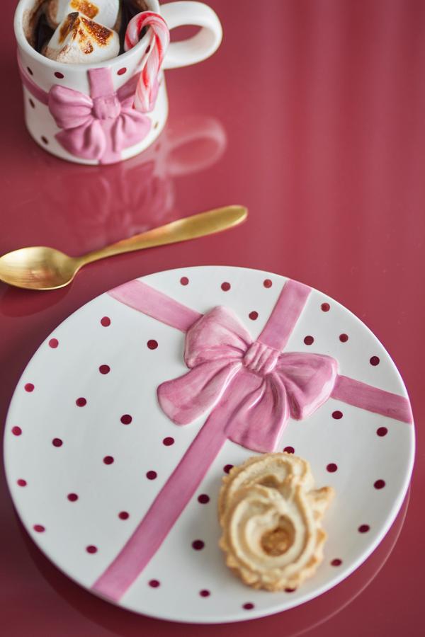 Bloomingville Bowie Plate, Rose, Stoneware