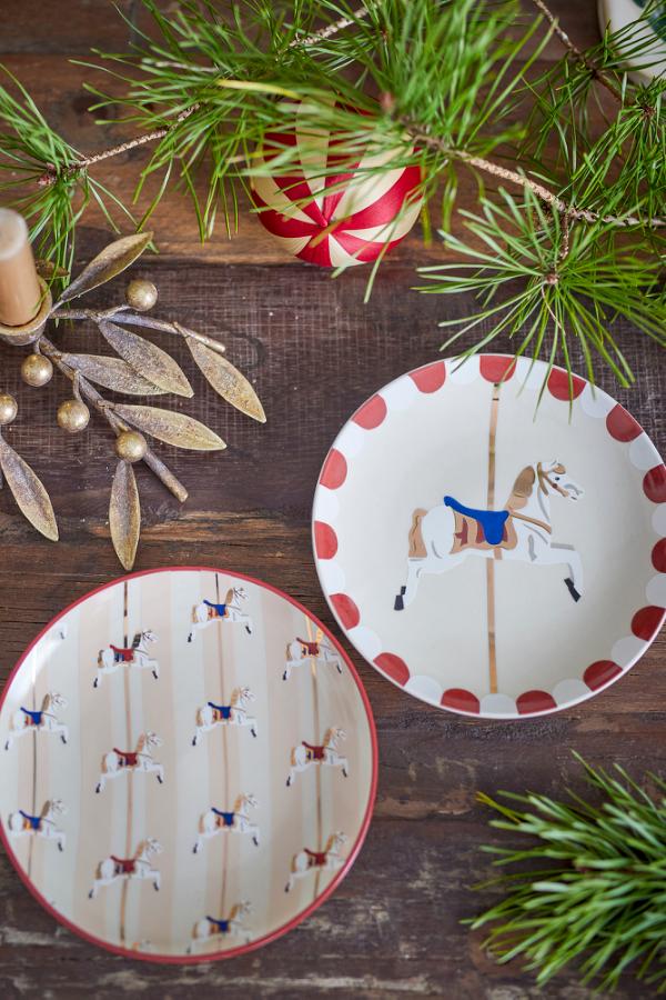 Bloomingville Merry-go-round Plate, Multi, Stoneware